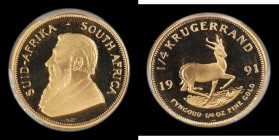 South Africa Quarter Krugerrand 1991 KM#106 in a PCGS holder and graded PR68 DCAM, the finest graded by PCGS
Estimate: GBP 360 - 500