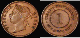 Straits Settlements One Cent 1873 KM#9 VF with some small spots, Rare
Estimate: GBP 20 - 40