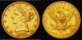 USA Five Dollars Gold 1891CC Breen 6745 VF lightly cleaned
Estimate: GBP 550 - 650