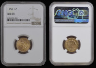USA One Cent 1859 Breen 1944, in an NGC holder and graded MS63
Estimate: GBP 700 - 1000