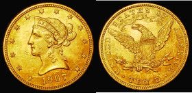 USA Ten Dollars Gold 1907 Eagle Reverse, Breen 7090 GEF/AU and lustrous, the obverse with some heavier contact marks
Estimate: GBP 800 - 900
