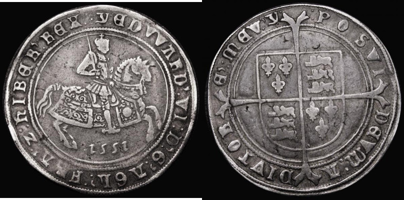 Crown Edward VI 1551 mintmark y, S.2478, 30.51 grammes, Bold Fine or better/Fine...