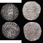 Pennies (2) John, Northampton Mint, moneyer Adam Class 5C, S.1352, 1.21 grammes, Fine with grey tone, Henry III Long Cross, London Mint, moneyer Henri...