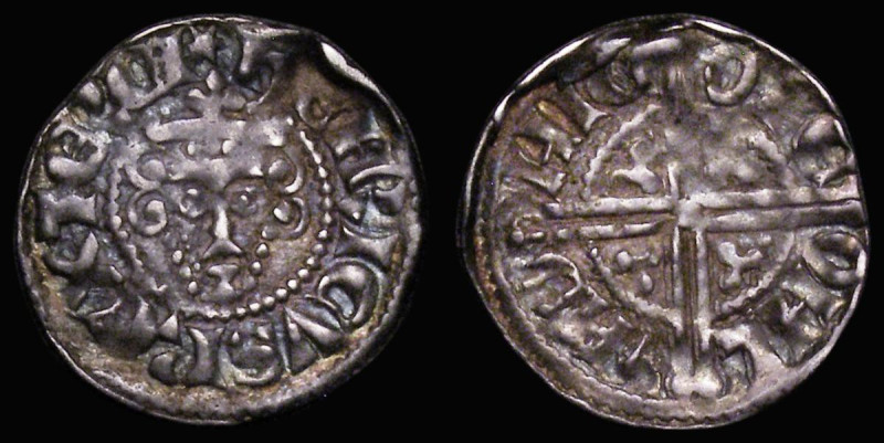 Penny Henry III Long Cross, Obverse: HENRIVS REX TERCI Class 2b, mintmark Regula...