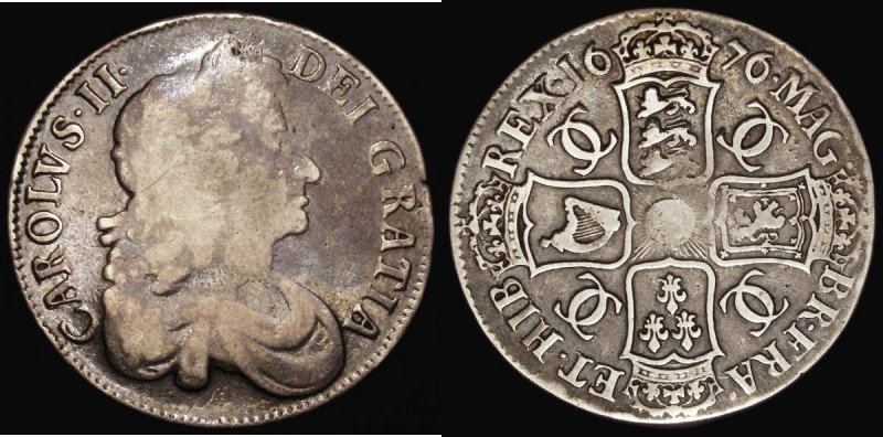 Crown 1676 VICESIMO OCTAVO edge ESC 51, Bull 397 VG cleaned
Estimate: GBP 75 - ...