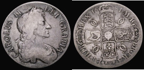 Crown 1681 TRICESIMO TERTIO edge, ESC 64, Bull 414 About Fine/Near Fine with some old thin scratches on the obverse
Estimate: GBP 120 - 160