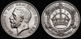 Crown 1934 ESC 374, Bull 3647 EF the obverse with some light contact marks as often, the key date in the series with a low mintage of just 932 pieces,...