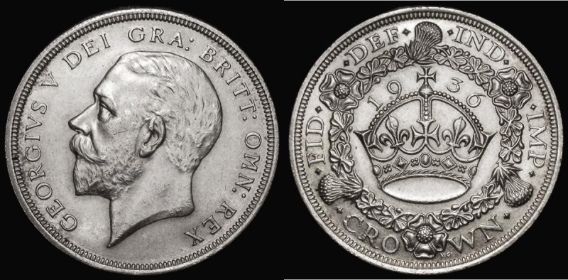 Crown 1936 ESC 381, Bull 3649 EF with a small spot by the date and a contact mar...
