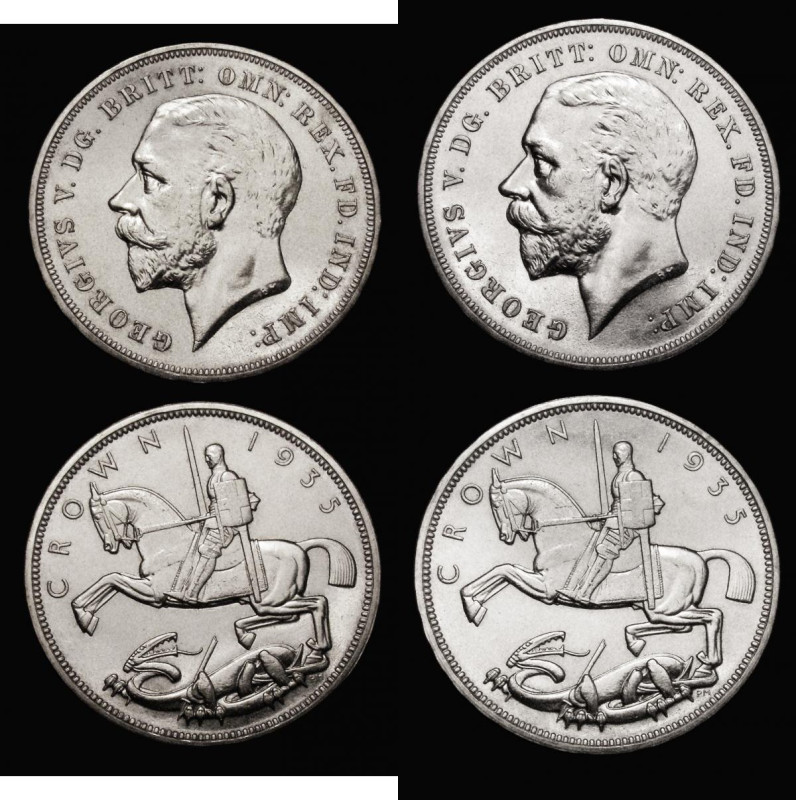 Crowns 1935 Specimens (2) ESC 376, Bull 3652 A/UNC and UNC, the second with a sm...