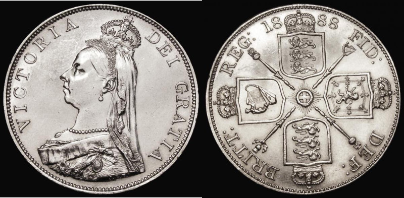 Double Florin 1888 ESC 397, Bull 2699 Bright EF the obverse with a scuff in the ...
