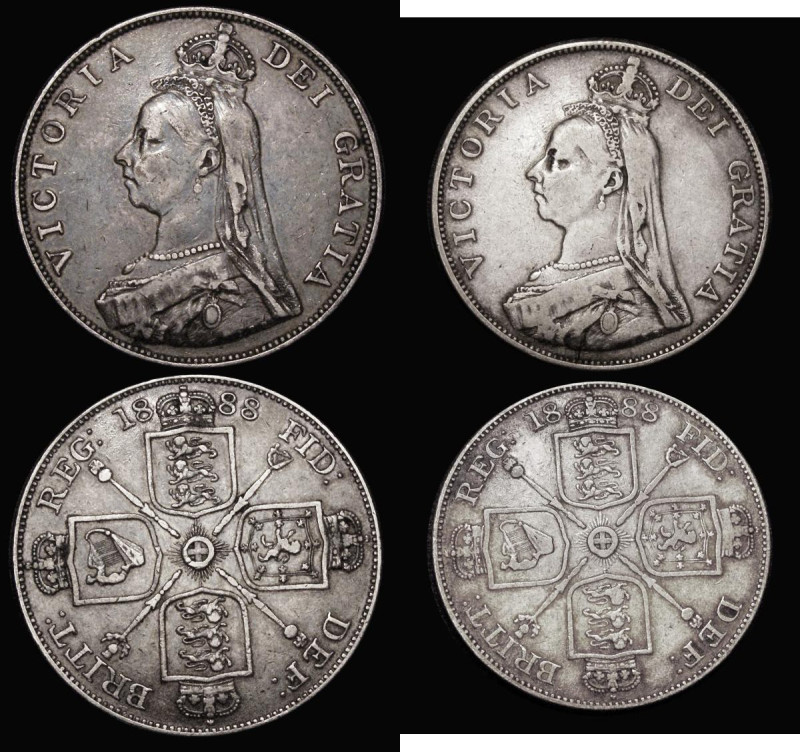 Double Florin 1888 Second I in VICTORIA an inverted 1 ESC 397A, Bull 2700 (2) th...