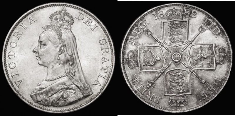 Double Florin 1888 Second I in VICTORIA an inverted 1 ESC 397A, Bull 2700 NEF wi...