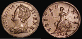 Farthing 1754 Peck 892 EF with a very small crack in the edge by GEO
Estimate: GBP 80 - 100