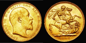 Sovereign 1908 Marsh 180, S.3969, EF and lustrous, the obverse with some light contact marks and small rim nicks
Estimate: GBP 300 - 450