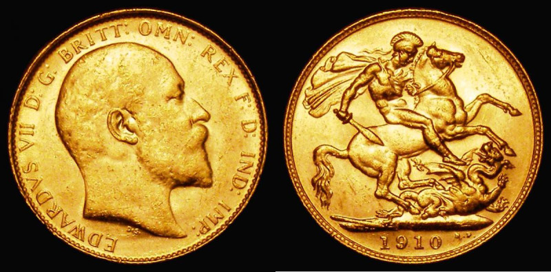 Sovereign 1910P Marsh 203, S3972, EF and lustrous with some contact marks, the o...
