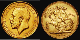 Sovereign 1924S Marsh 284, S.4003 Lustrous EF with some small rim nicks, the rare George V Sydney Sovereigns a very sought after issue, extremely rare...