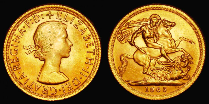 Sovereign 1965 Marsh 303, S.4125 Lustrous UNC with a few minor contact marks
Es...