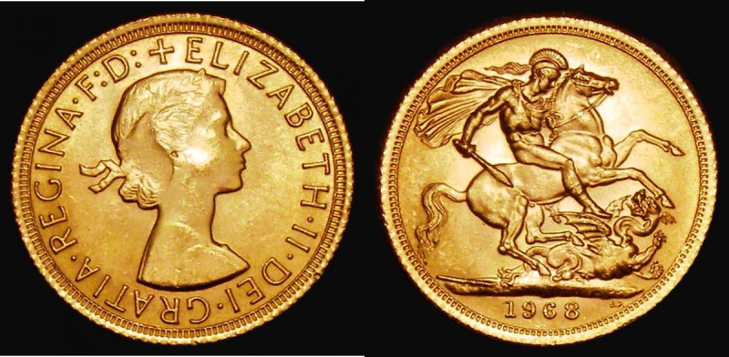 Sovereign 1968 Miss-strike MINT ERROR, S.4125 UNC, the Obverse with a large mint...