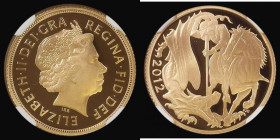 Sovereign 2012 Queen Elizabeth II Diamond Jubilee Gold Proof S.SC8 in an NGC holder and graded PF70 Ultra Cameo
Estimate: GBP 1600 - 2000