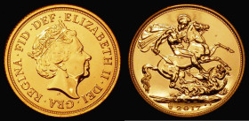 Sovereign 2017 200th Anniversary of the re-introduction of the Gold Sovereign, with 200th Anniversary Privy Mark, S.SC9B Lustrous UNC in a Harrington ...