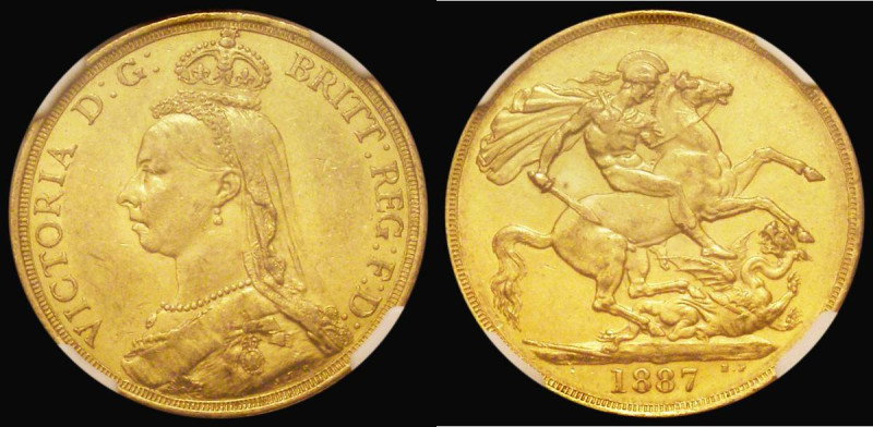 Two Pounds 1887 S.3865 in an NGC holder and graded AU55
Estimate: GBP 950 - 115...