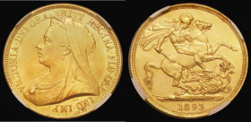 Two Pounds 1893 S.3873, Marsh T35 in an NGC holder and graded MS62 Archer Collection
Estimate: GBP 2500 - 3000