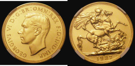 Two Pounds 1937 Gold Proof S.4075, Marsh T46, in an NGC holder and graded PF64 Cameo, a most attractive example, George VI gold issues continue to be ...