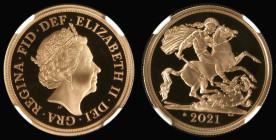 Two Pounds Gold 2021 Queen Elizabeth II 95th Birthday, with 95 in crown privy mark S.SD9C Gold Proof in an NGC holder 'One of the First 50 Struck' and...