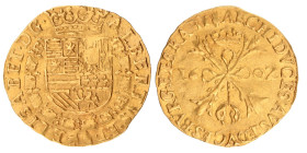 Dubbele Albertijn. Brabant. Antwerpen. Albert en Isabella. 1602. Zeer Fraai +.