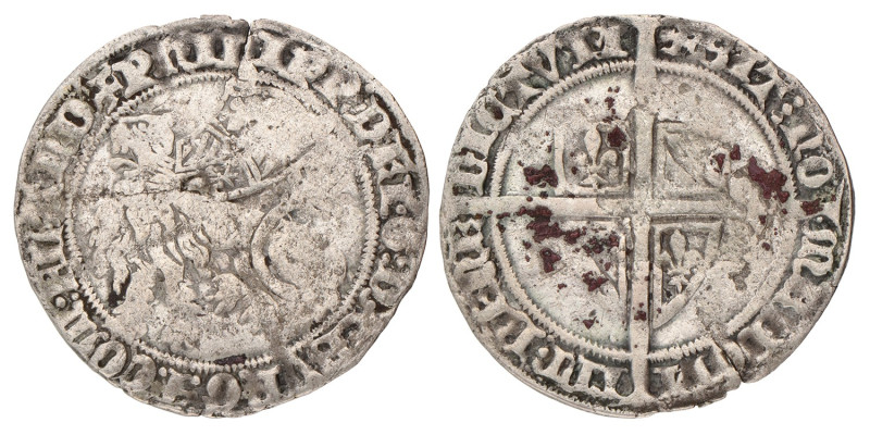 Dubbele groot of Botdrager. Vlaanderen. Filips de Stoute. Z.j. (1389 - 1404). Fr...
