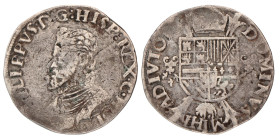 Vijfde filipsdaalder. Holland. Filips II. Z.j. (1562 - 1564). Fraai +.