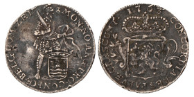 Achtste zilveren Dukaat of 'Pietje'. Zeeland. 1763. Fraai / Zeer Fraai.