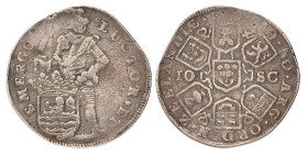 Dubbele daalder van 10 schelling. Zeeland. 16(..). Fraai / Zeer Fraai.