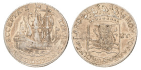Scheepjesschelling van 6 stuiver - PIEFORT. Zeeland. 1761. Zeer Fraai -.