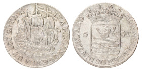Scheepjesschelling van 6 stuiver. Zeeland. 1769. Zeer Fraai +.