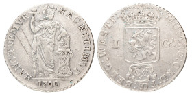 1 gulden. V.O.C. (West-Friesland). 1790. Zeer Fraai -.