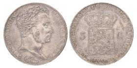 3 Gulden. Willem I. 1818 U. Zeer Fraai +.