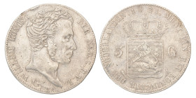 3 Gulden. Willem I. 1821 U. Zeer Fraai.