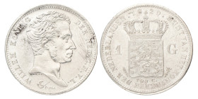 1 Gulden. Willem I. 1820 U. Zeer Fraai.