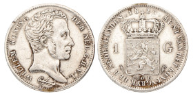 1 gulden. Willem I. 1820. Zeer Fraai.