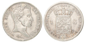 1 gulden. Willem I. 1822 U. Fraai / Zeer Fraai.