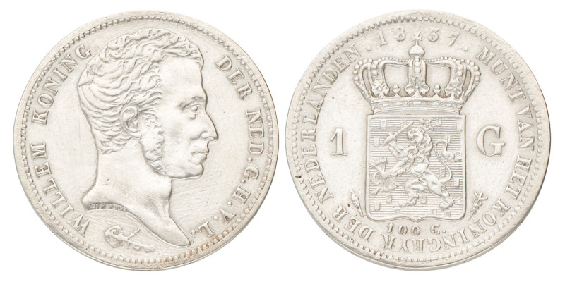 1 Gulden. Willem I. 1837. Prachtig.
Sch. 268. 10,76 g.