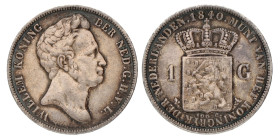 1 Gulden . Willem I. 1840. Fraai / Zeer Fraai.