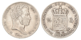 1/2 Gulden. Willem I. 1819 U. Fraai / Zeer Fraai.
