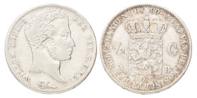 ½ Gulden. Willem I. 1830/2_ B. Zeer Fraai.