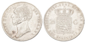 2½ Gulden. Willem II. 1841. Zeer Fraai +.