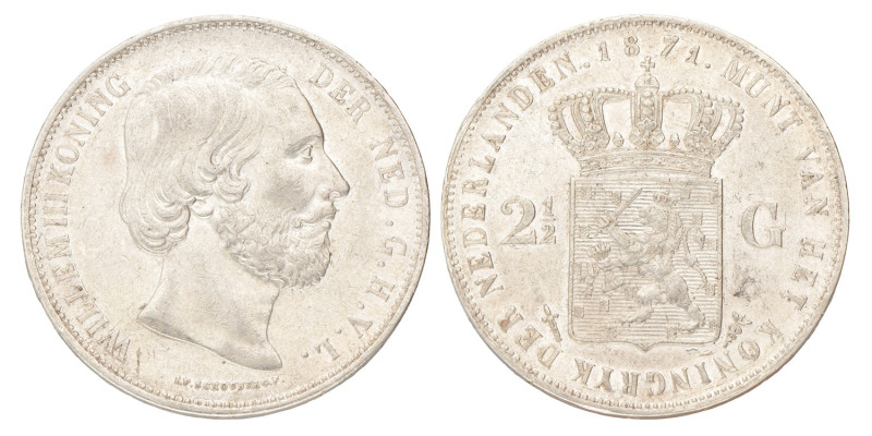 2½ Gulden. Willem III. 1871. Prachtig -.
Sch. 597. 25 g.