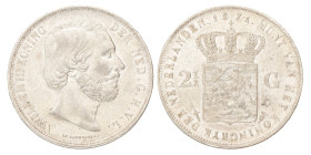 2½ Gulden. Willem III. 1871. Prachtig -.