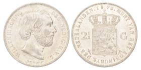 2½ Gulden. Willem III. 1873. Prachtig.