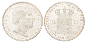 2½ Gulden. Willem III. 1873. Prachtig +.